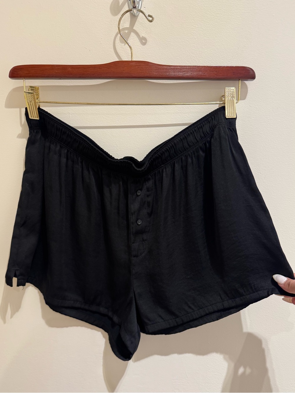 PINK Victoria's Secret Black Lightweight Elastic Waist Shorts